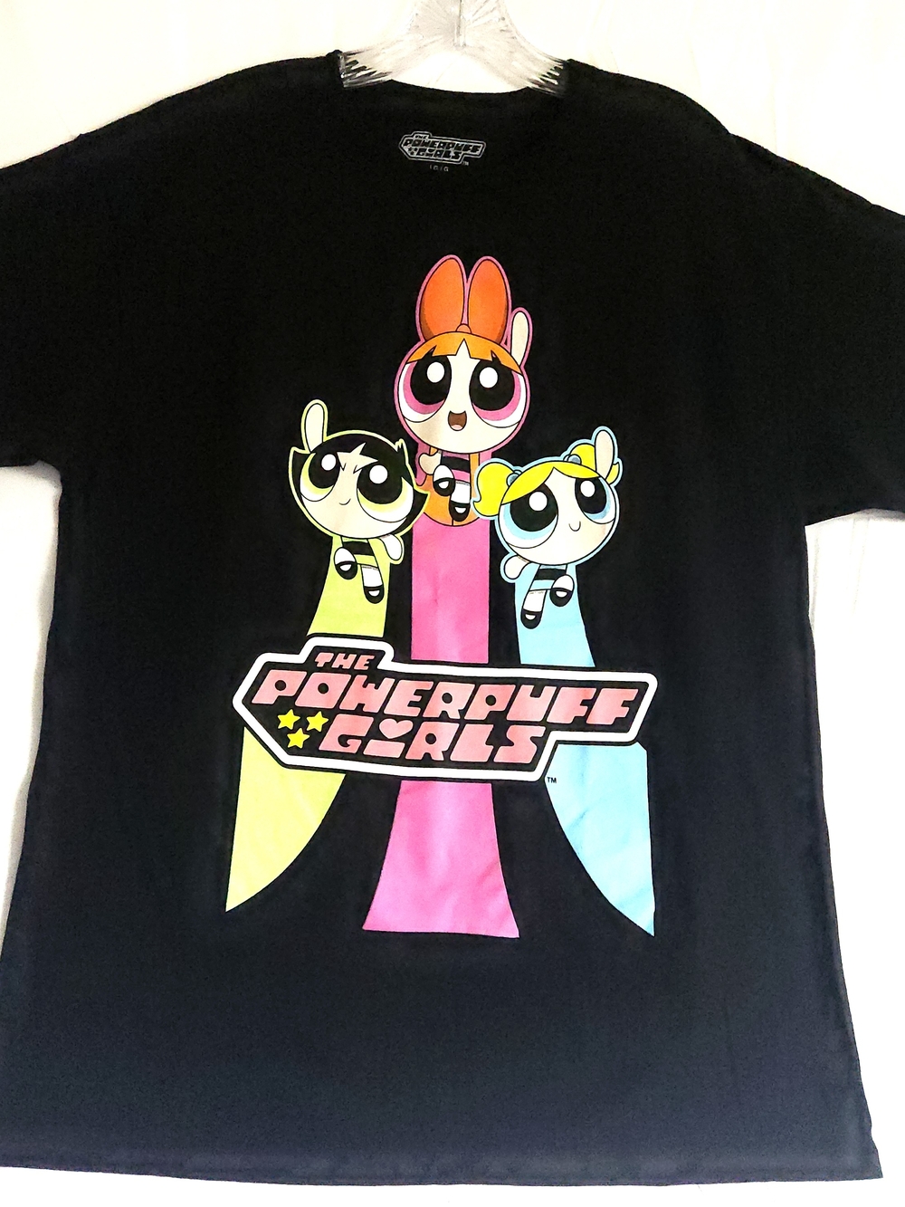 The Powerpuff Girls Black Graphic Tee Blossom, Bubbles And Buttercup
